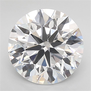 Picture of Lab Grown Diamond 3.80 Carats, Round with Ideal Cut, D Color, VVS1 Clarity and Certified by IGI