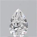Natural Diamond 0.71 Carats, Pear with  Cut, D Color, VVS2 Clarity and Certified by GIA