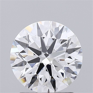 Picture of Lab Grown Diamond 4.00 Carats, Round with Excellent Cut, D Color, IF Clarity and Certified by IGI