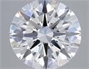 Lab Grown Diamond 2.19 Carats, Round with Excellent Cut, E Color, VVS1 Clarity and Certified by GIA