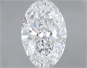 Natural Diamond 0.66 Carats, Oval with  Cut, D Color, SI1 Clarity and Certified by GIA