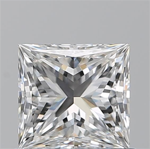 Picture of Natural Diamond 0.90 Carats, Princess with  Cut, F Color, VS1 Clarity and Certified by GIA