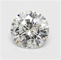 Natural Diamond 1.02 Carats, Round with Excellent Cut, G Color, I1 Clarity and Certified by GIA