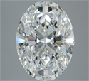 Natural Diamond 5.17 Carats, Oval with  Cut, G Color, VS2 Clarity and Certified by GIA