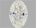 Natural Diamond 0.50 Carats, Oval with  Cut, H Color, VVS2 Clarity and Certified by IGI
