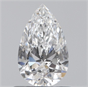 Natural Diamond 0.61 Carats, Pear with  Cut, D Color, SI1 Clarity and Certified by GIA