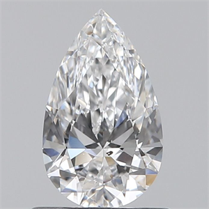Picture of Natural Diamond 0.61 Carats, Pear with  Cut, D Color, SI1 Clarity and Certified by GIA