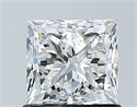 Natural Diamond 1.01 Carats, Princess with  Cut, H Color, SI1 Clarity and Certified by GIA