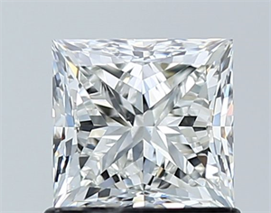 Picture of Natural Diamond 1.01 Carats, Princess with  Cut, H Color, SI1 Clarity and Certified by GIA