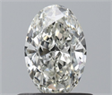 Natural Diamond 0.53 Carats, Oval with  Cut, I Color, IF Clarity and Certified by IGI