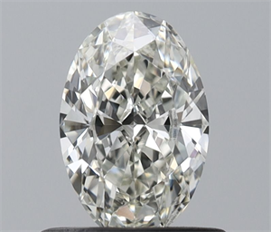 Picture of Natural Diamond 0.53 Carats, Oval with  Cut, I Color, IF Clarity and Certified by IGI