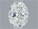 Natural Diamond 0.40 Carats, Oval with  Cut, F Color, VVS2 Clarity and Certified by GIA