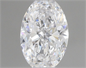 Natural Diamond 0.40 Carats, Oval with  Cut, D Color, VS2 Clarity and Certified by GIA
