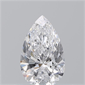 Natural Diamond 0.55 Carats, Pear with  Cut, D Color, VVS2 Clarity and Certified by GIA
