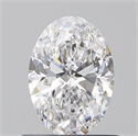 Natural Diamond 0.64 Carats, Oval with  Cut, D Color, VVS2 Clarity and Certified by GIA