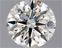 Natural Diamond 0.71 Carats, Round with Excellent Cut, J Color, VVS1 Clarity and Certified by GIA