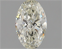 Natural Diamond 0.53 Carats, Oval with  Cut, K Color, SI2 Clarity and Certified by GIA