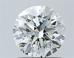 Picture of Natural Diamond 1.00 Carats, Round with Excellent Cut, H Color, SI2 Clarity and Certified by GIA