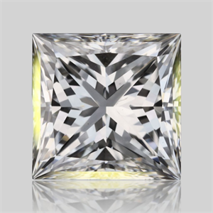Picture of Natural Diamond 0.71 Carats, Princess with  Cut, F Color, VS2 Clarity and Certified by GIA