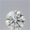 Natural Diamond 0.45 Carats, Round with Excellent Cut, H Color, VVS1 Clarity and Certified by IGI