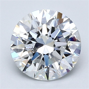 Picture of Natural Diamond 2.01 Carats, Round with Excellent Cut, D Color, SI1 Clarity and Certified by GIA