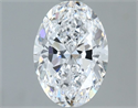 Natural Diamond 1.20 Carats, Oval with  Cut, D Color, SI1 Clarity and Certified by GIA