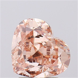 Picture of Lab Grown Diamond 2.70 Carats, Heart with  Cut, Fancy Brown Color, VS1 Clarity and Certified by IGI