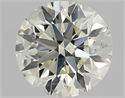Natural Diamond 1.20 Carats, Round with Excellent Cut, L Color, VS1 Clarity and Certified by HRD