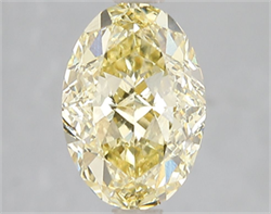 Picture of Lab Grown Diamond 3.03 Carats, Oval with  Cut, Fancy Intense Yellow Color, VS2 Clarity and Certified by IGI
