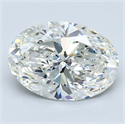 Diamante Natural 3.02 quilates, Ovalado , Color H, claridad SI1 y certificado GIA