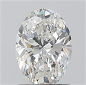 Natural Diamond 1.01 Carats, Oval with  Cut, F Color, SI2 Clarity and Certified by GIA