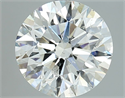 Natural Diamond 2.50 Carats, Round with Excellent Cut, I Color, SI2 Clarity and Certified by GIA