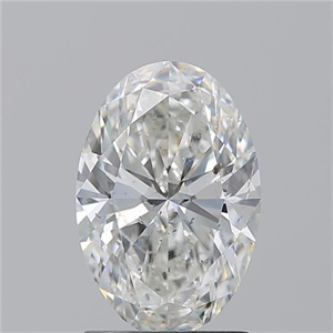 Picture of Natural Diamond 1.70 Carats, Oval with  Cut, H Color, SI2 Clarity and Certified by GIA