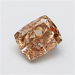 Picture of Lab Grown Diamond 3.15 Carats, CUSHION MODIFIED with  Cut, Fancy Light Brown Color, VS2 Clarity and Certified by IGI