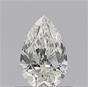 Natural Diamond 0.50 Carats, Pear with  Cut, H Color, VVS2 Clarity and Certified by GIA