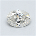 Natural Diamond 0.90 Carats, Oval with  Cut, H Color, SI2 Clarity and Certified by GIA