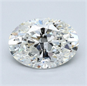 Natural Diamond 1.51 Carats, Oval with  Cut, H Color, SI1 Clarity and Certified by GIA