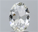 Natural Diamond 1.00 Carats, Oval with  Cut, I Color, VVS2 Clarity and Certified by IGI
