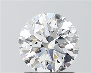 Picture of Lab Grown Diamond 1.25 Carats, Round with Ideal Cut, D Color, VVS2 Clarity and Certified by IGI