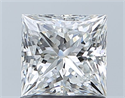 Natural Diamond 1.06 Carats, Princess with  Cut, F Color, VVS2 Clarity and Certified by GIA