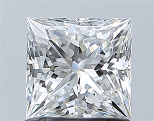 Picture of Natural Diamond 1.06 Carats, Princess with  Cut, F Color, VVS2 Clarity and Certified by GIA