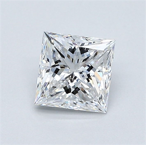 Foto Diamante Natural 0.80 quilates, Princesa , Color D, claridad VS2 y certificado GIA de