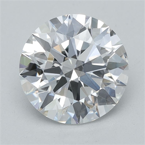Picture of Lab Grown Diamond 1.10 Carats, Round with Ideal Cut, D Color, VVS2 Clarity and Certified by IGI