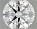 Natural Diamond 0.43 Carats, Round with Excellent Cut, J Color, VVS1 Clarity and Certified by GIA