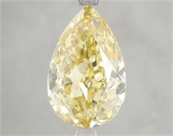 Picture of Lab Grown Diamond 5.19 Carats, Pear with  Cut, Fancy Vivid Yellow Color, VS1 Clarity and Certified by IGI