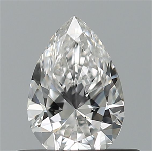 Picture of Natural Diamond 0.40 Carats, Pear with  Cut, E Color, VVS1 Clarity and Certified by GIA