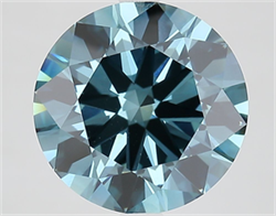 Picture of Lab Grown Diamond 5.01 Carats, Round with Excellent Cut, Fancy Vivid Blue Color, VS1 Clarity and Certified by IGI
