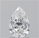 Natural Diamond 0.90 Carats, Pear with  Cut, D Color, VVS2 Clarity and Certified by GIA