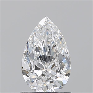 Picture of Natural Diamond 0.90 Carats, Pear with  Cut, D Color, VVS2 Clarity and Certified by GIA