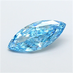 Picture of Lab Grown Diamond 3.01 Carats, Marquise with  Cut, Fancy Vivid Blue Color, VVS2 Clarity and Certified by IGI